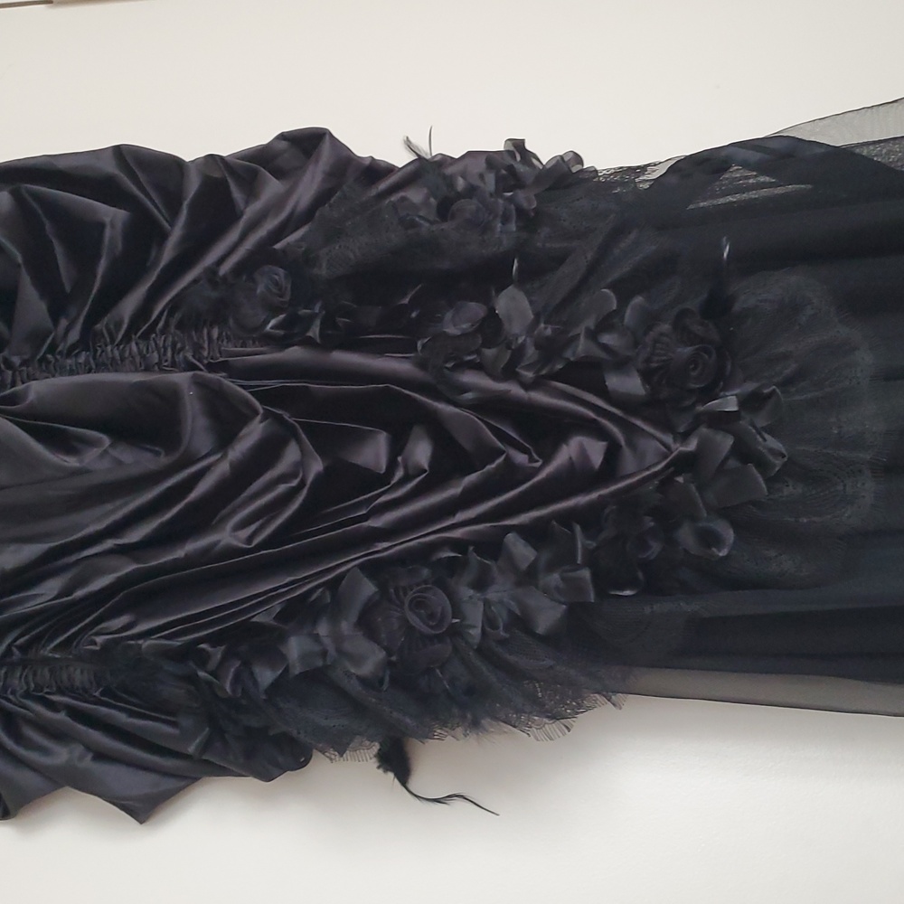 *NWT* Eva Lady Elegant Black Gothic Bustle Skirt - Picture 10 of 16